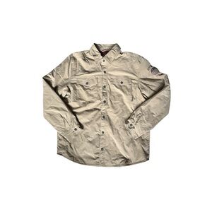 Eddie Bauer Lined Shirt Jacket Men’s Large Western Fleece Lined Snap Front